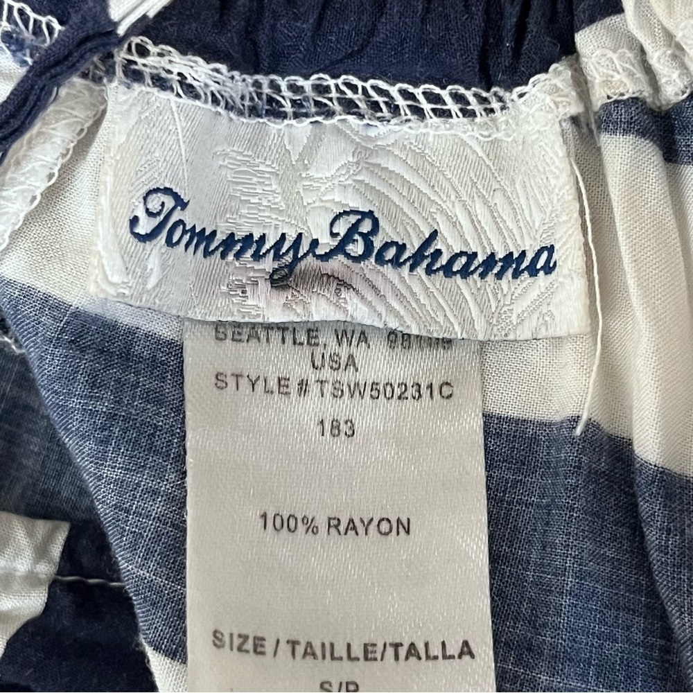 Tommy Bahama Striped Tropical Shift Mini Dress S Coastal Resort Nautical - Picture 9 of 10